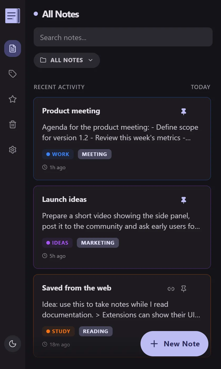 Draft - SideNotes screenshot